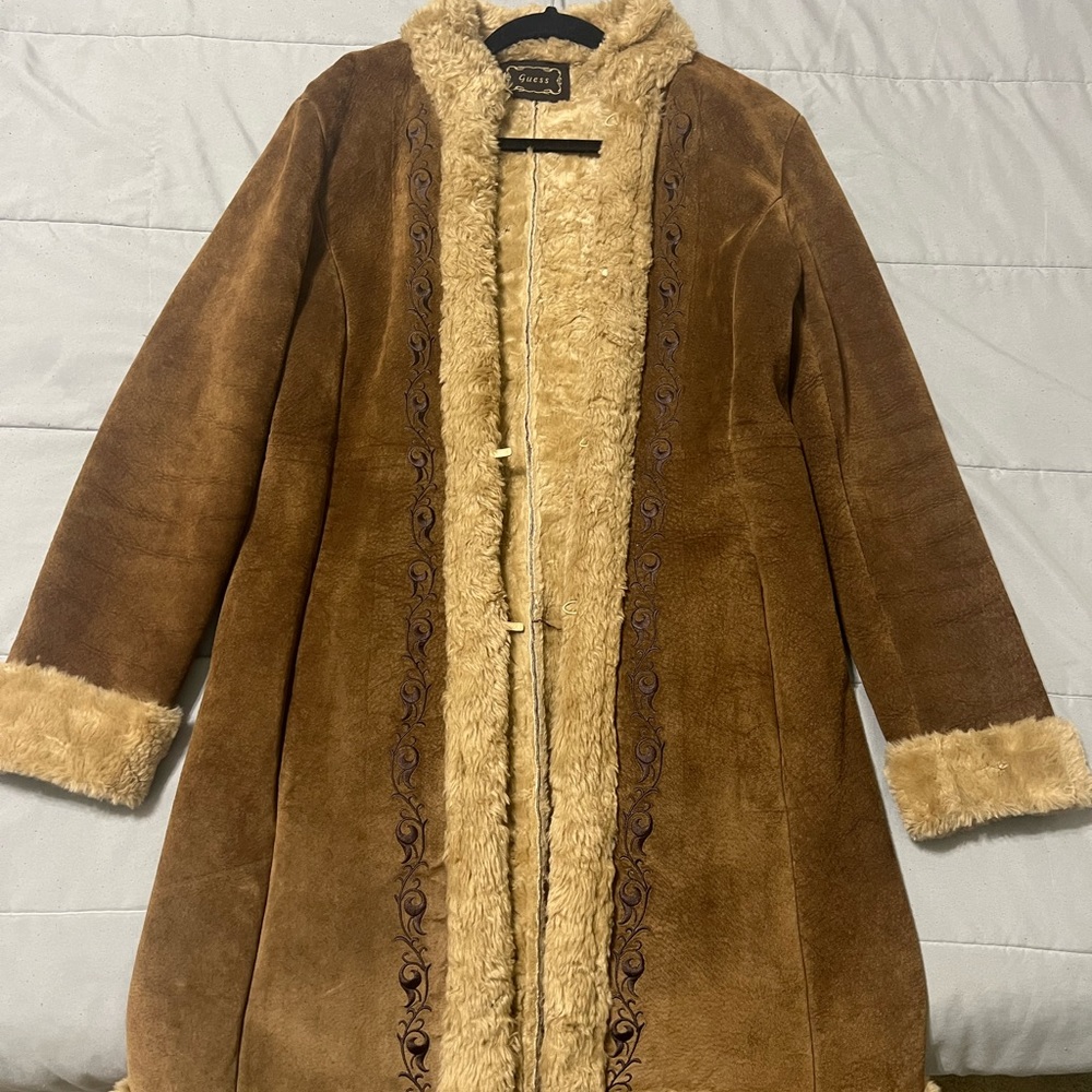 Guess Women Faux Suede Overcoat